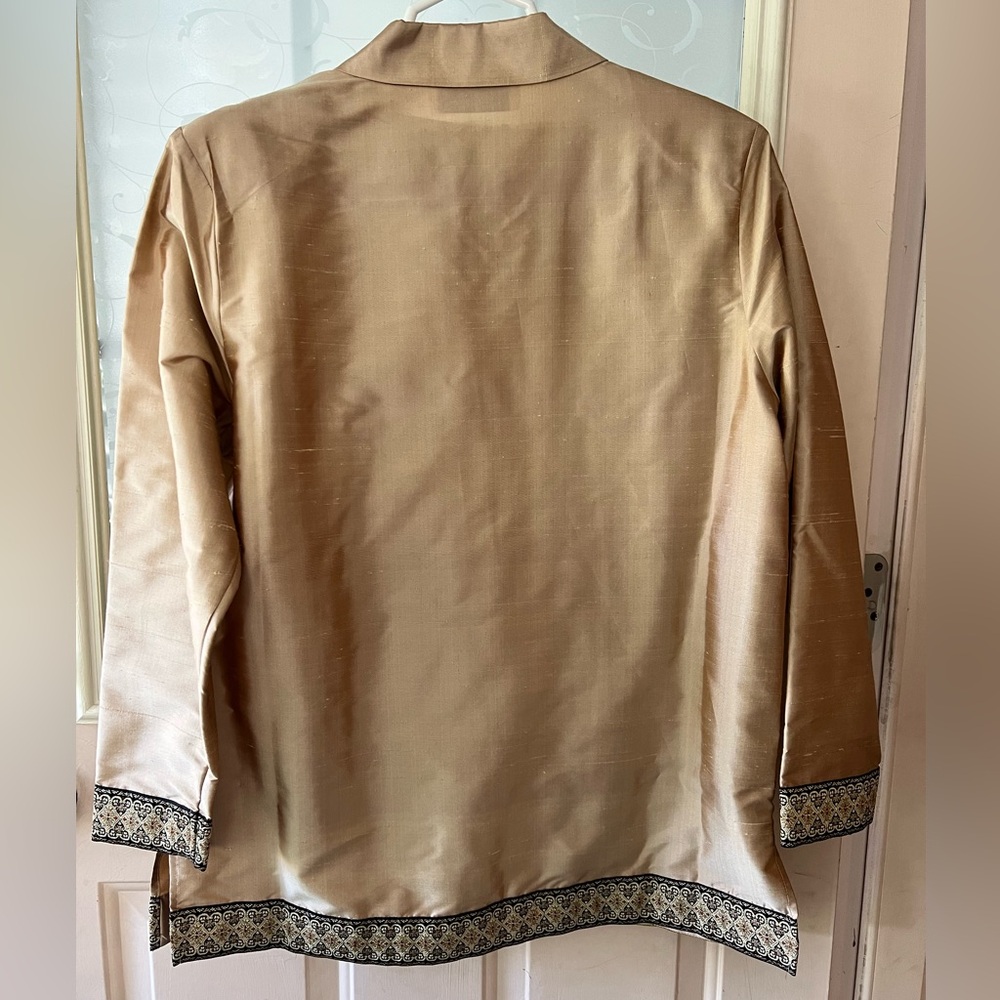 Silk Lore by Beth Terrell π― silk button down jacket and tank top. Size M NWT - Picture 6 of 13